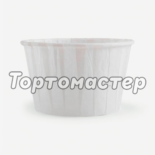 Капсула бумажная с подворотом Белая (без ламинации) D50 H40 10 шт 36676