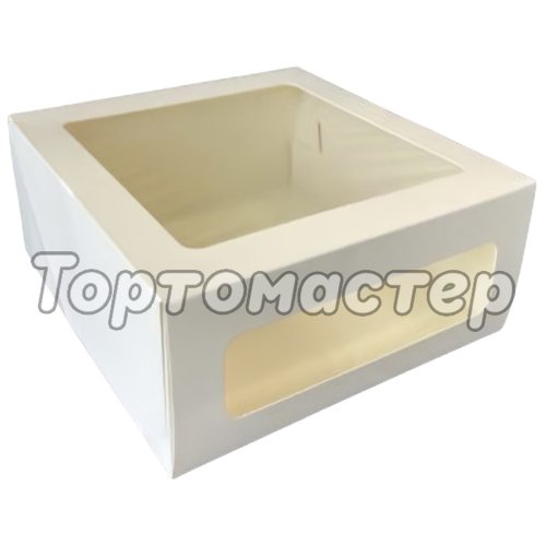 Коробка для торта с окном ForGenika 24х24х10 см ForG CAKE II W W 240*240*100