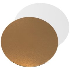 Подложка под торт Золото/Белый 1,5 мм 14 см 