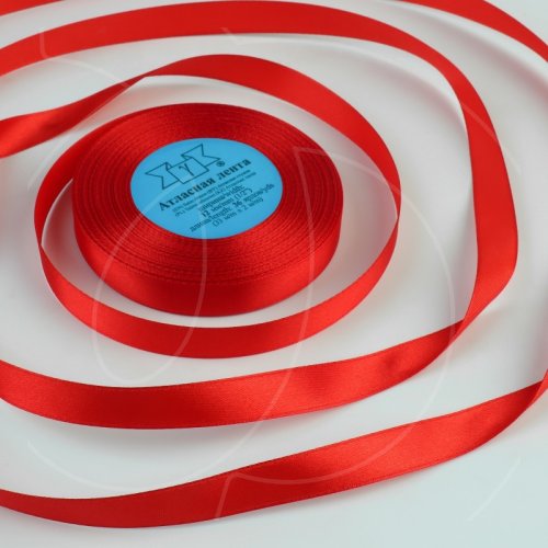 Лента для декора и упаковки Атласная 026 Красная 1,2 см 1183670