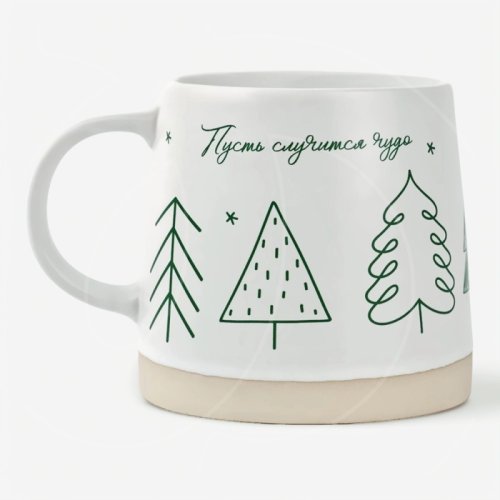 Кружка керамическая Ручная работа "Пусть случится чудо" 360 мл 10866961