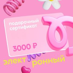 Сертификат подарочный Tortomaster электронный на 3000 руб 