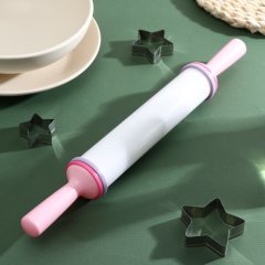 Скалка пластиковая с ограничителями Белая 35,5 см 1518407