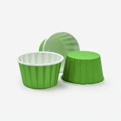 Капсула бумажная с подворотом Зелёная (с ламинацией) D50 H40 10 шт ForG MUFFIN PRO G/W 50*40 C