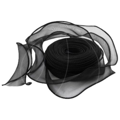 Лента для декора и упаковки Чёрная 4 см 