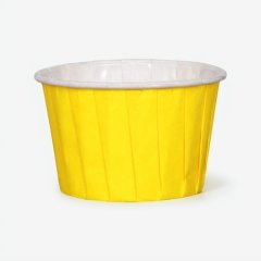 Капсула бумажная с подворотом Жёлтая (с ламинацией) D50 H40 10 шт ForG MUFFIN PRO Y/W 50*40 C     Past FB 50*40 (Yellow)