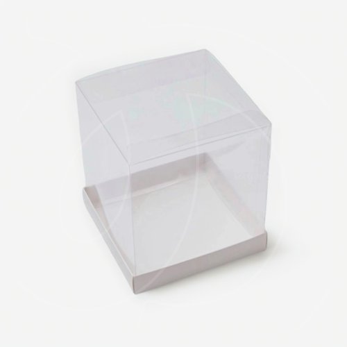 Коробка для сладостей с прозрачной крышкой белая 16х16х18 см ТИ-00239, ТИ-239