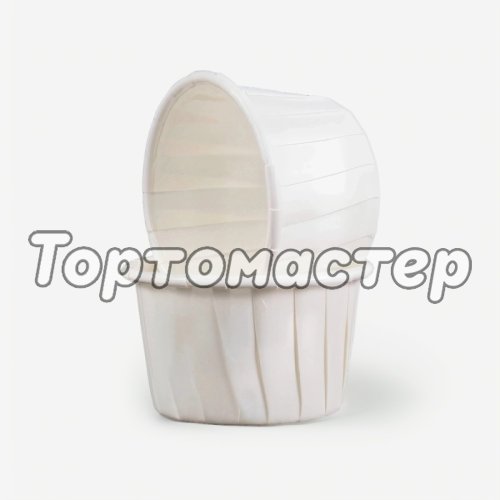 Капсула бумажная с подворотом Белая D38 H30 100 шт 850051, б-7