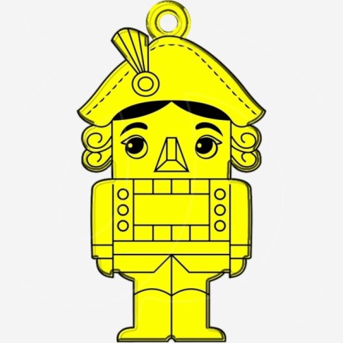 Топпер декоративный акриловый Бирка "Щелкунчик " Золото 6х3 см ТСК392