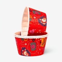 Капсула бумажная с ламинацией &quot;Новогодний микс&quot; D50 H40 1 шт 006828