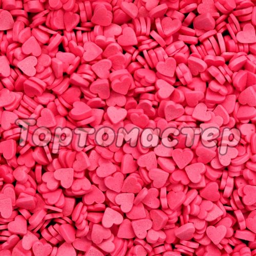 Посыпка кондитерская сердечки "Розовые" 50 г tp16090